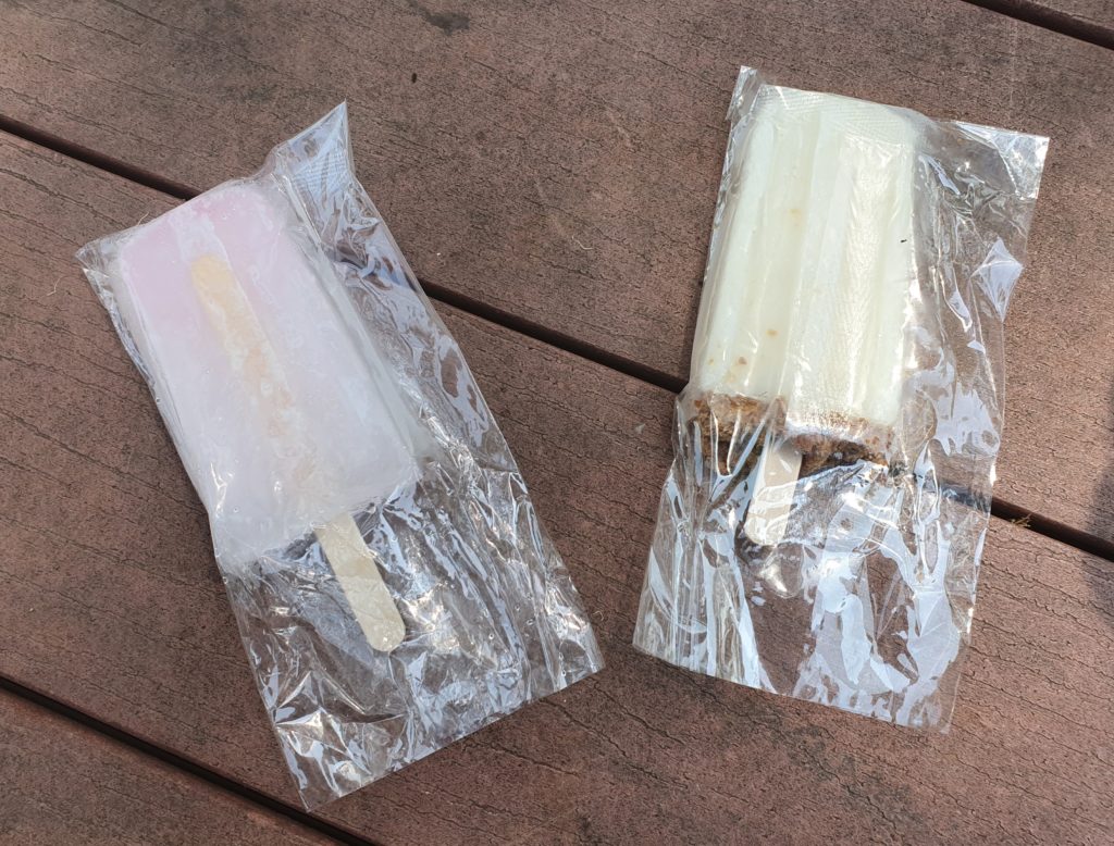 two icy poles in wrappers