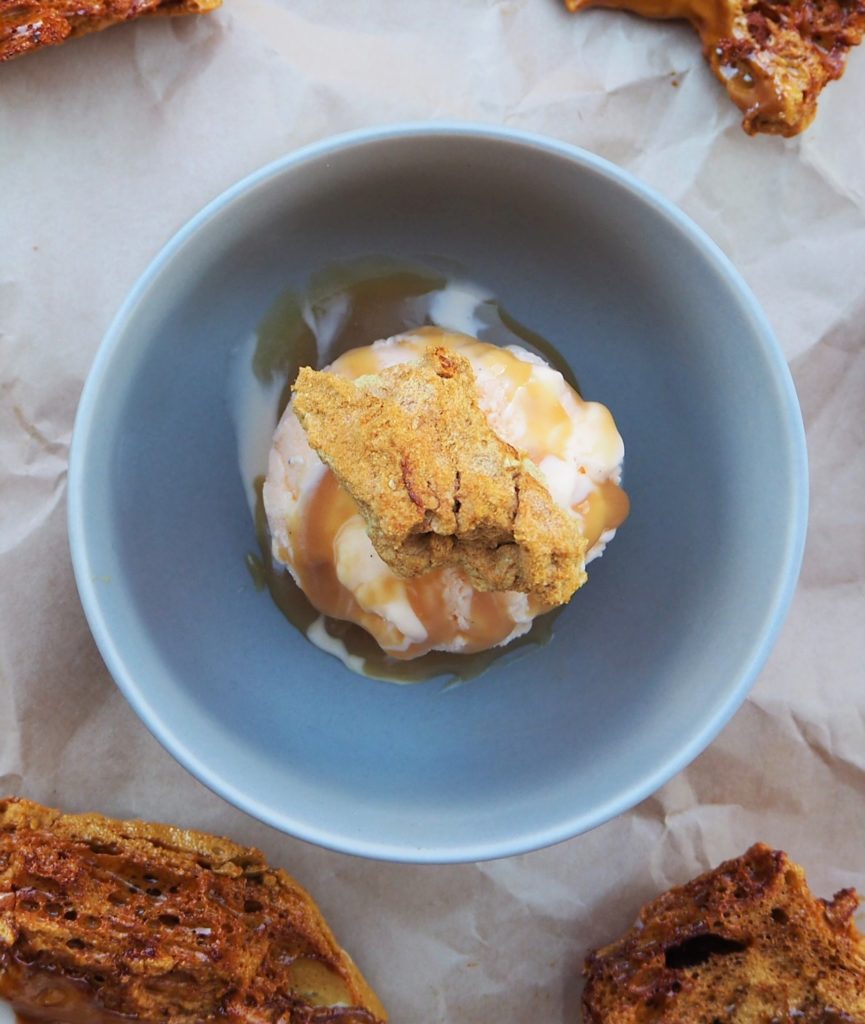 Bowl of Hokey pokey ice cream