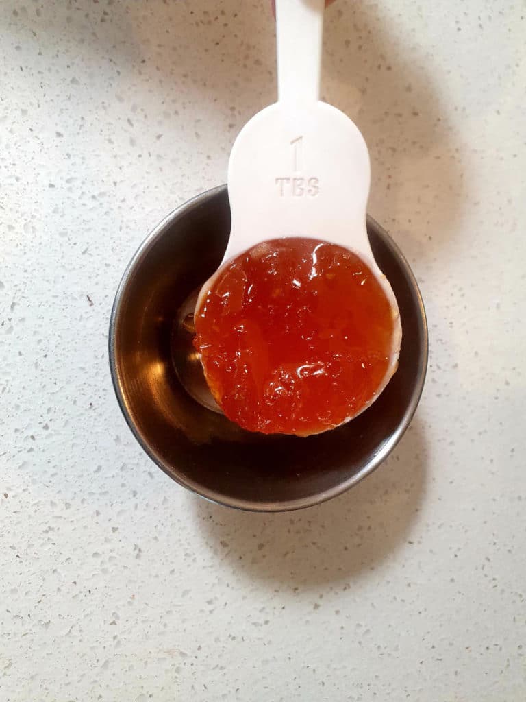 Nectarine tart 13 Measuring apricot jam