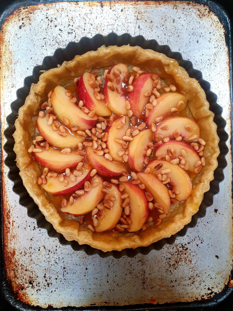 Nectarine tart 16 Ready to bake tart