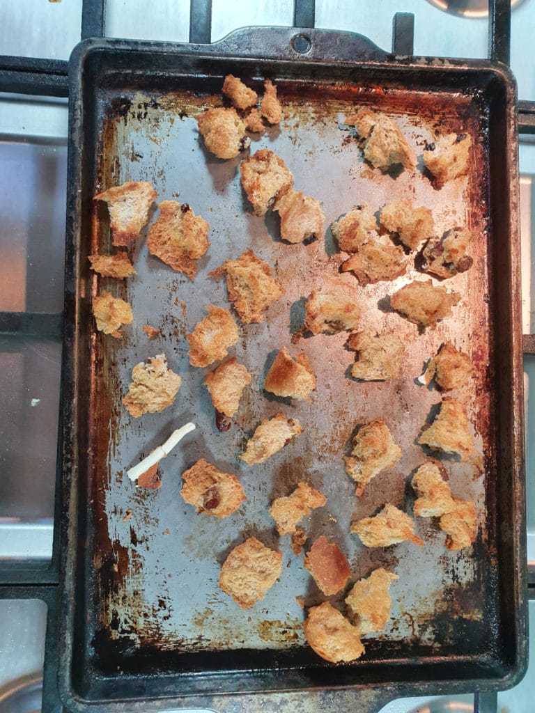Hot cross bun ice cream 22 Baked hot cross bun pieces