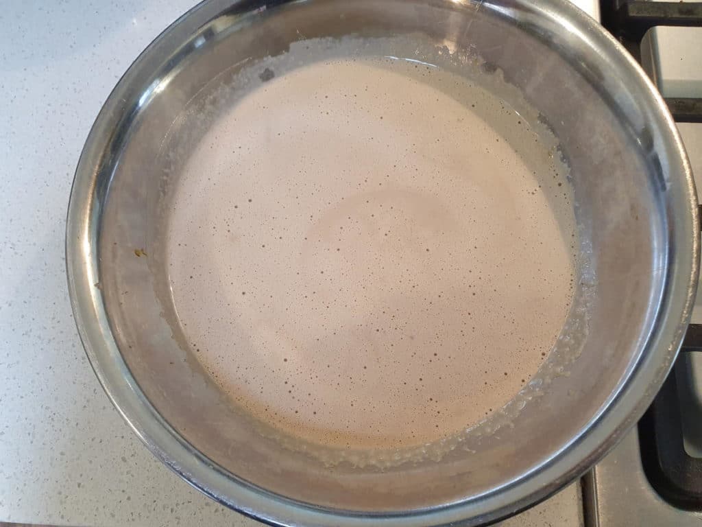 Hot cross bun ice cream 10 Ice cream mix ready to cook