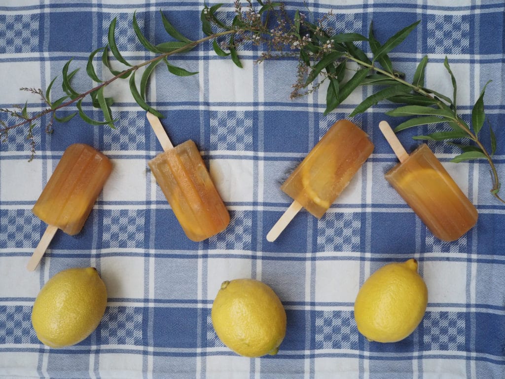 Lemon iced tea popsicles