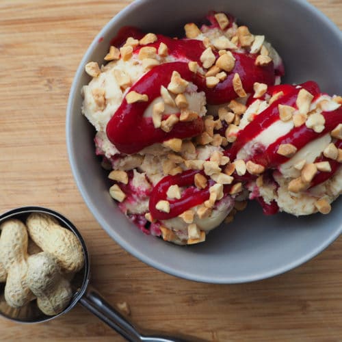 Peanut butter and jelly ice cream