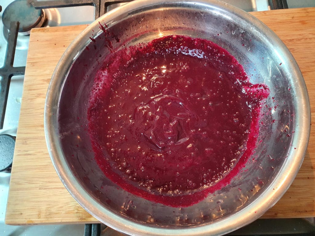 Blueberry cashew ice cream 16 Blended blueberry jam