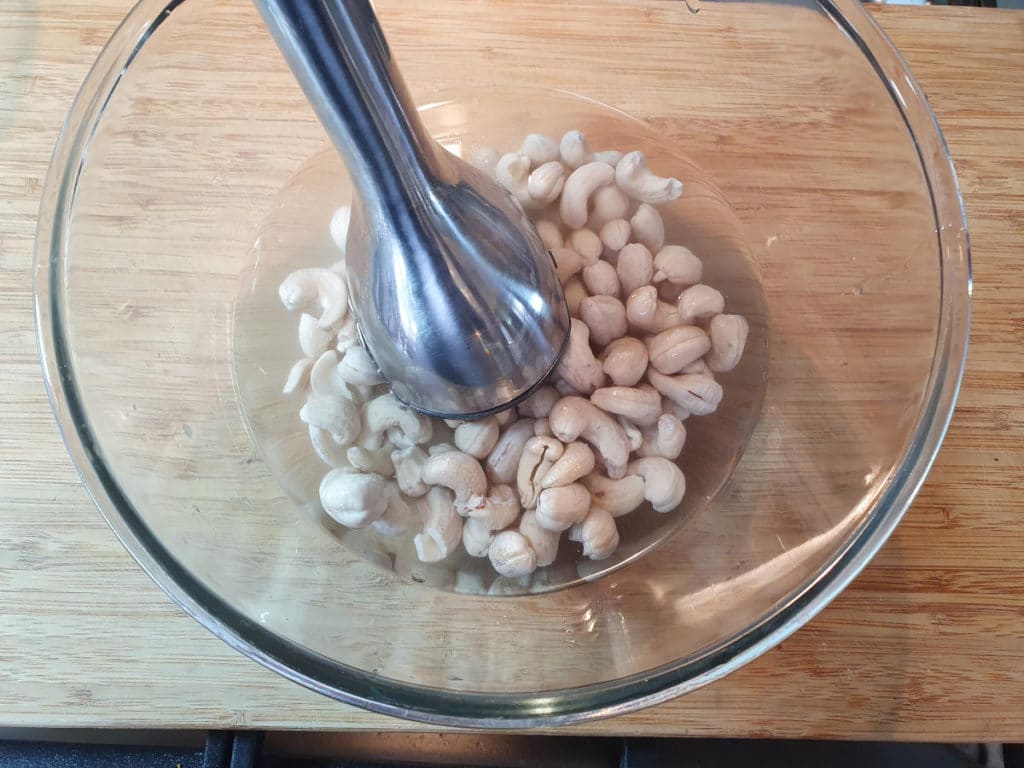 Blender with whole cashews for milk