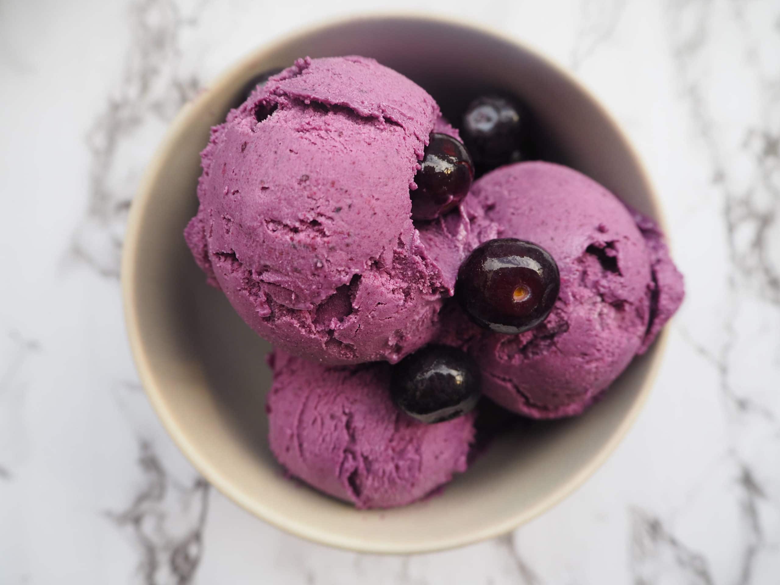 Blueberry cashew ice cream