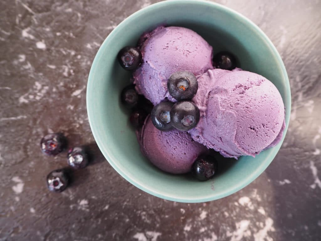 Coconut blueberry ice cream