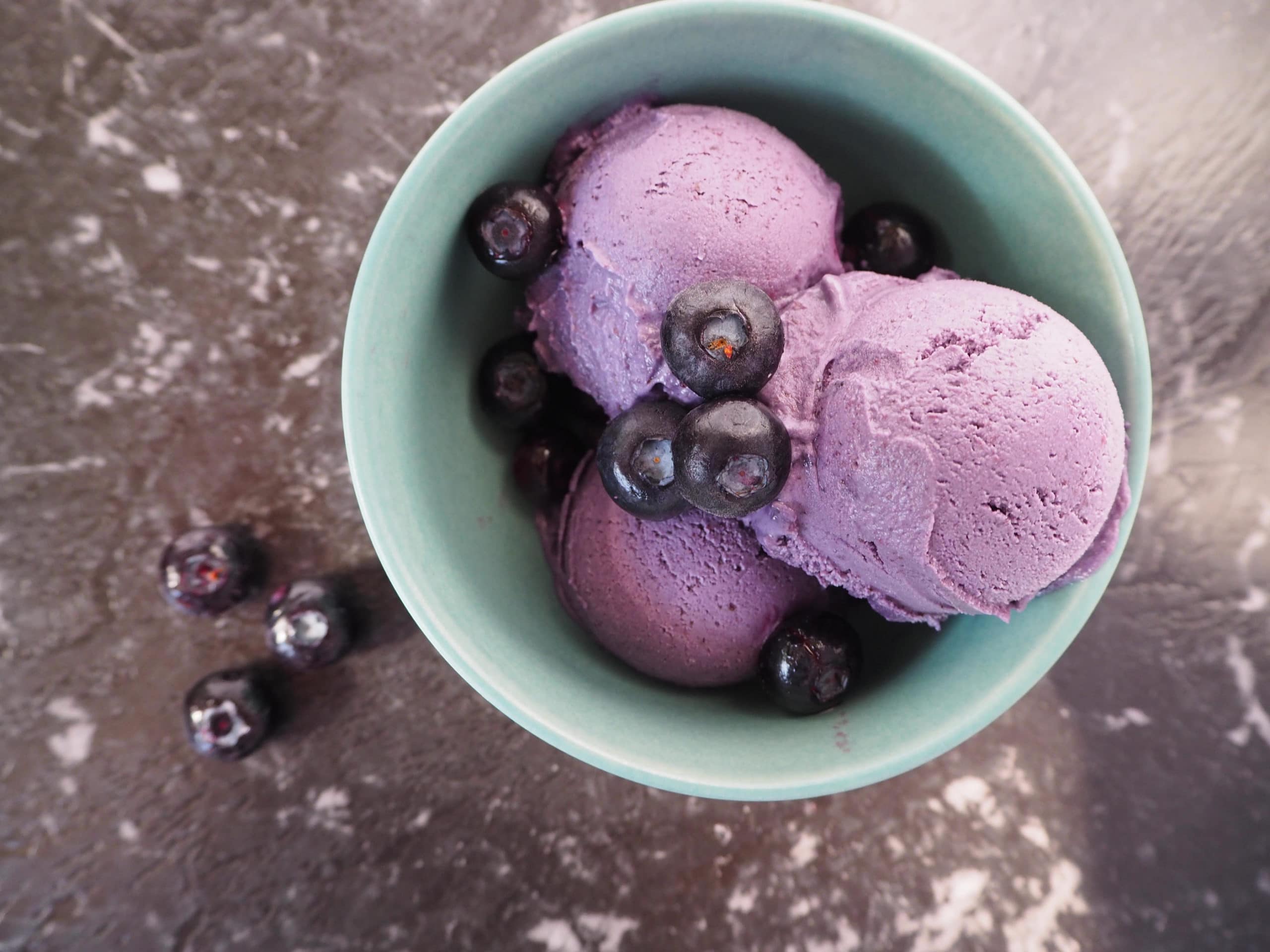 Coconut blueberry ice cream