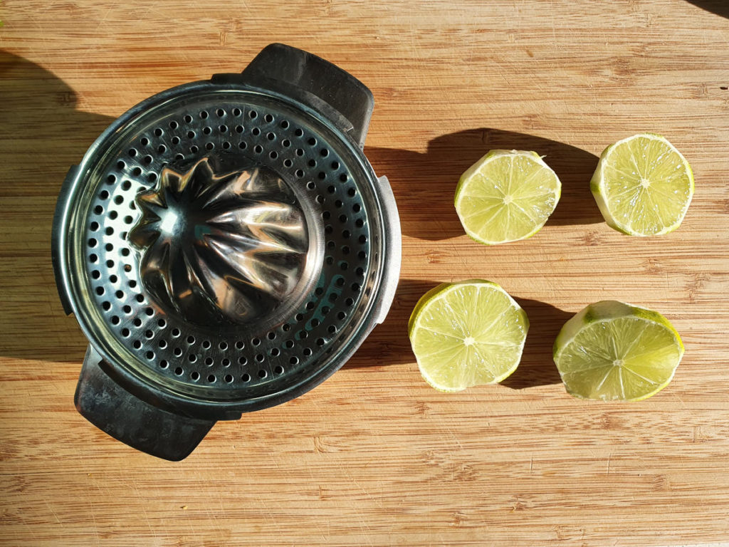 Lemon, lime and bitters popsicles 9 Juicing limes
