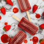trawberry balsamic black pepper popsicles with sauce