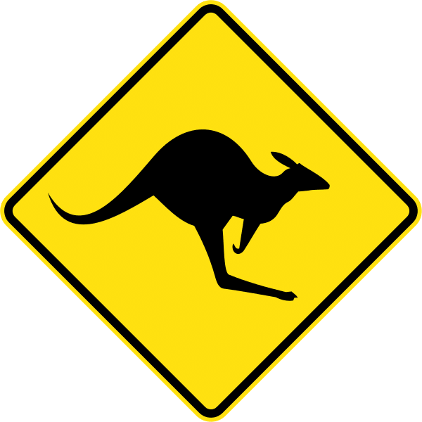 Australian food bloggers 2 Kangaroo road sign