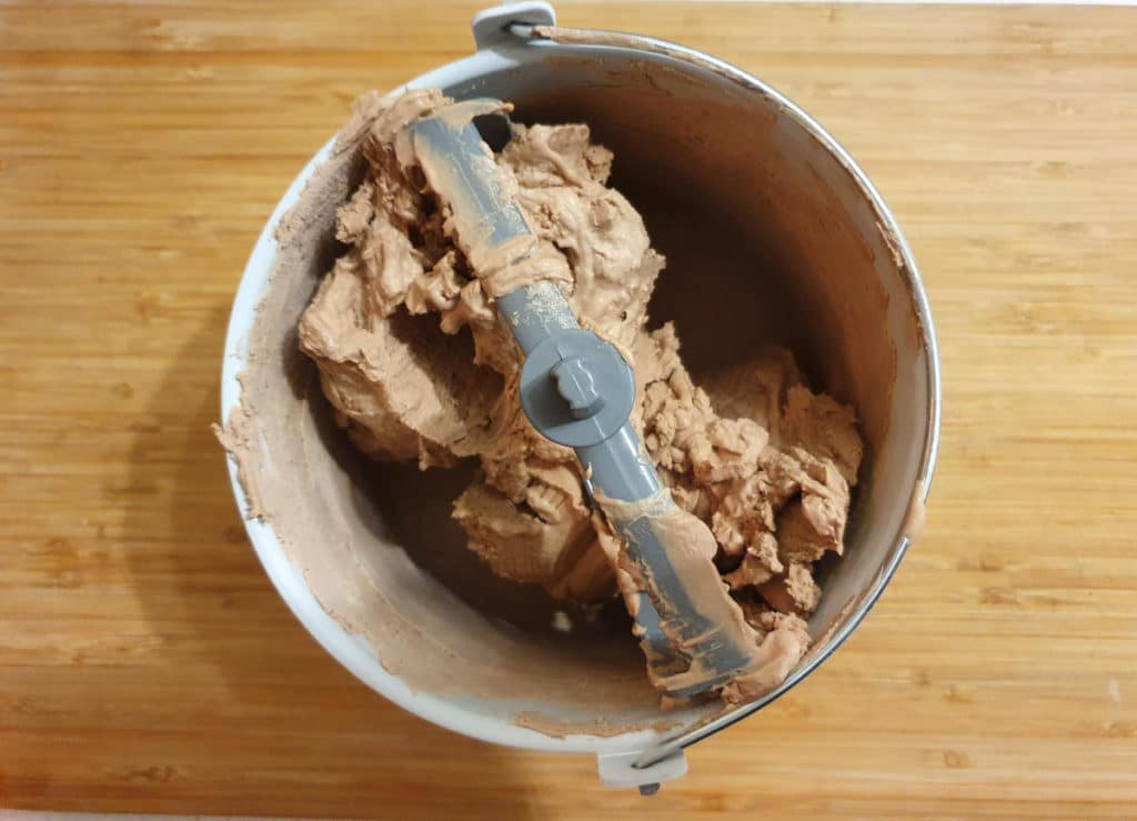 Churned Nutella ice cream