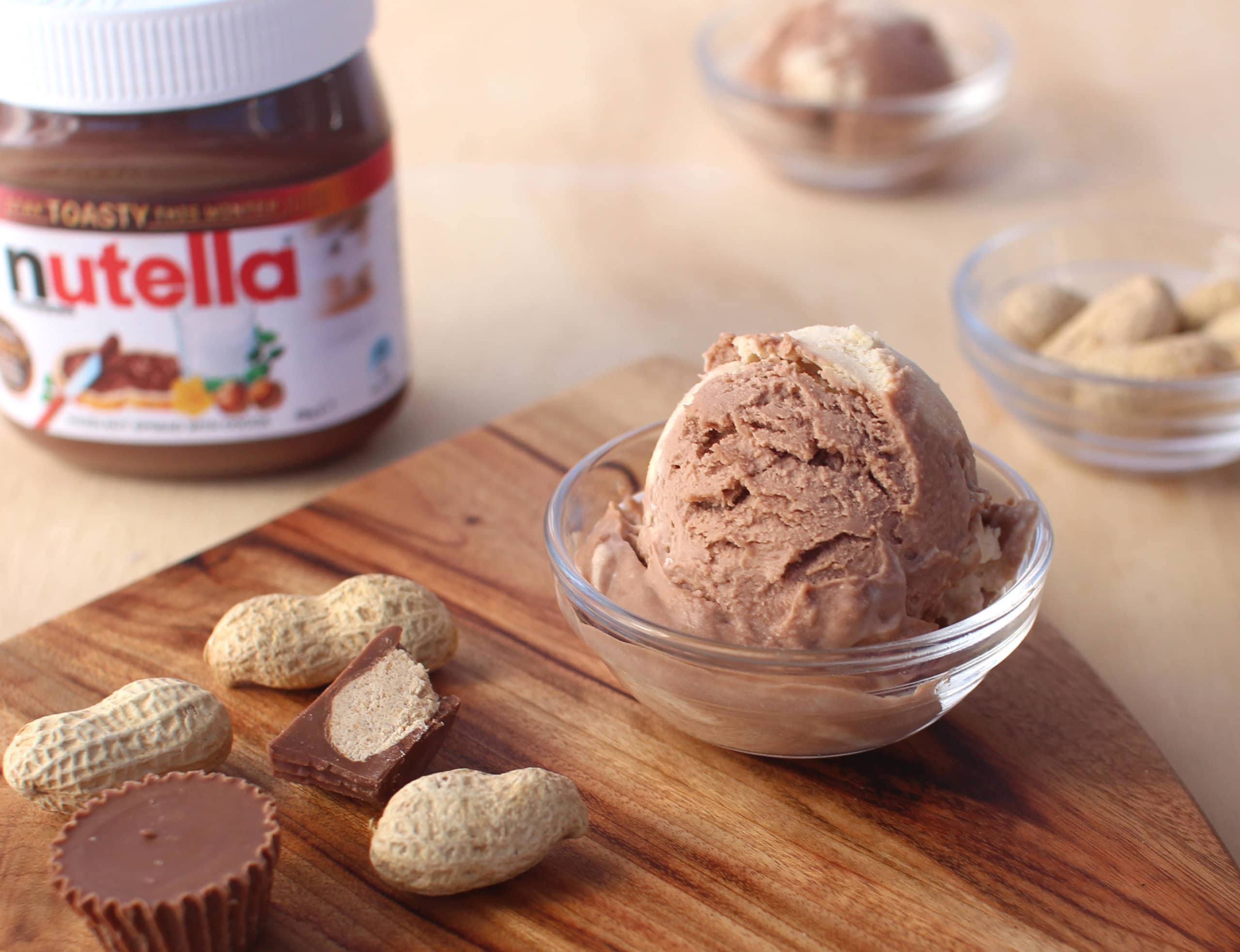 Nutella peanut butter ice cream