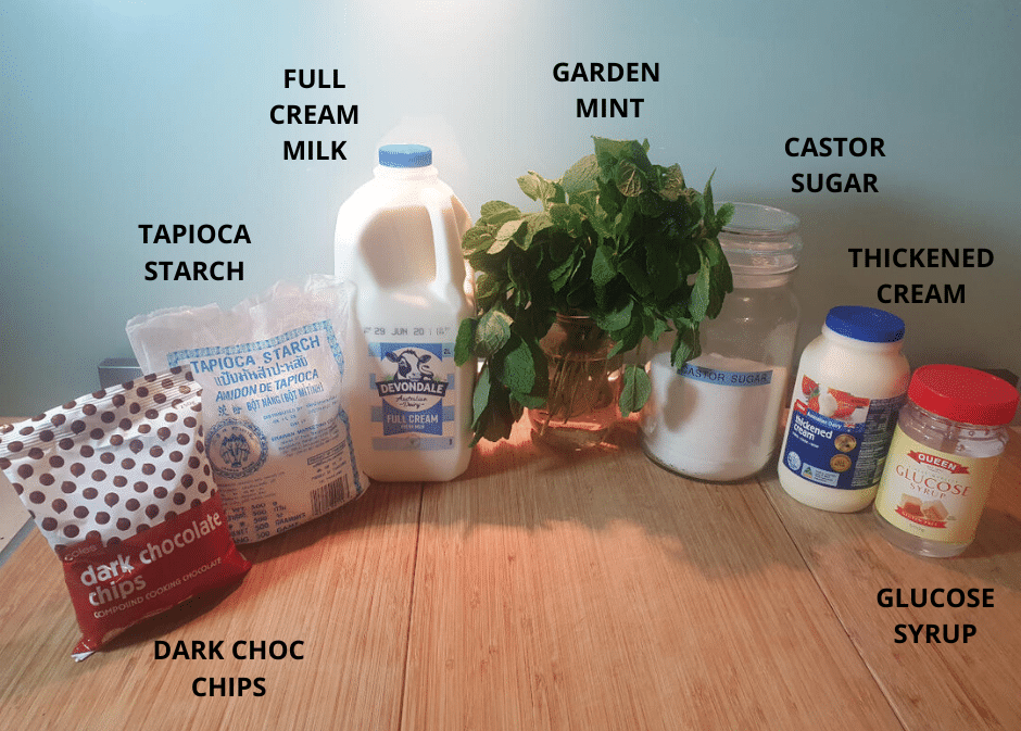 Mint choc chip ice cream 4 mint choc chip ingredients