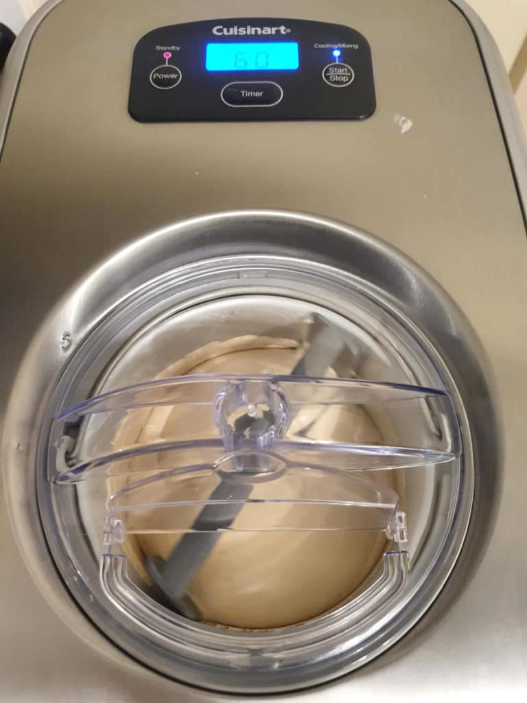 starting to churn ice cream