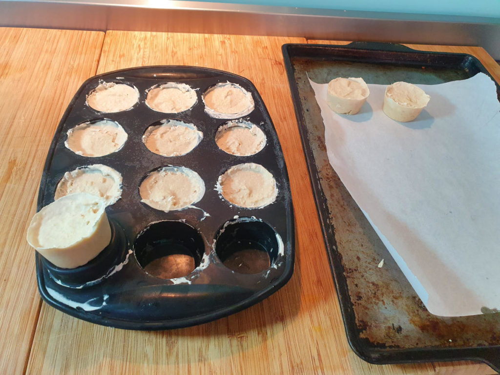 taking ice cream out of moulds