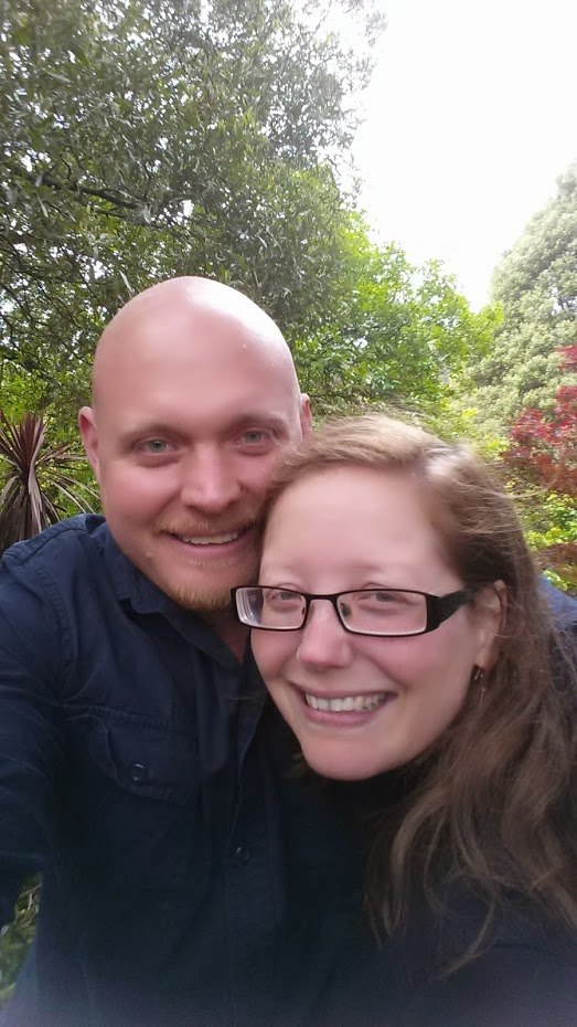 Damian and Sarah Brooks, both smiling.