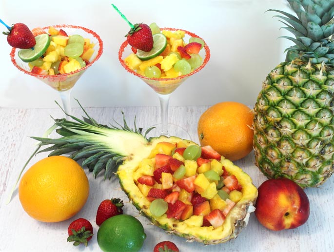 Fruit cocktail dessert for adults only