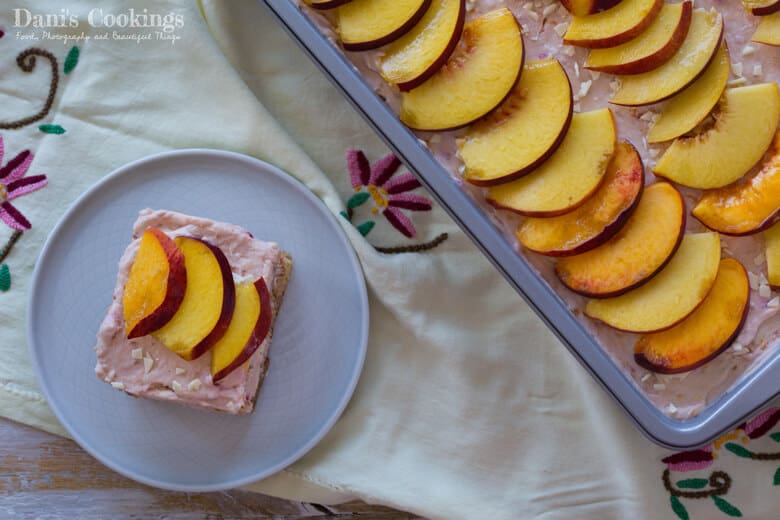 Peach raspberry tiramisu