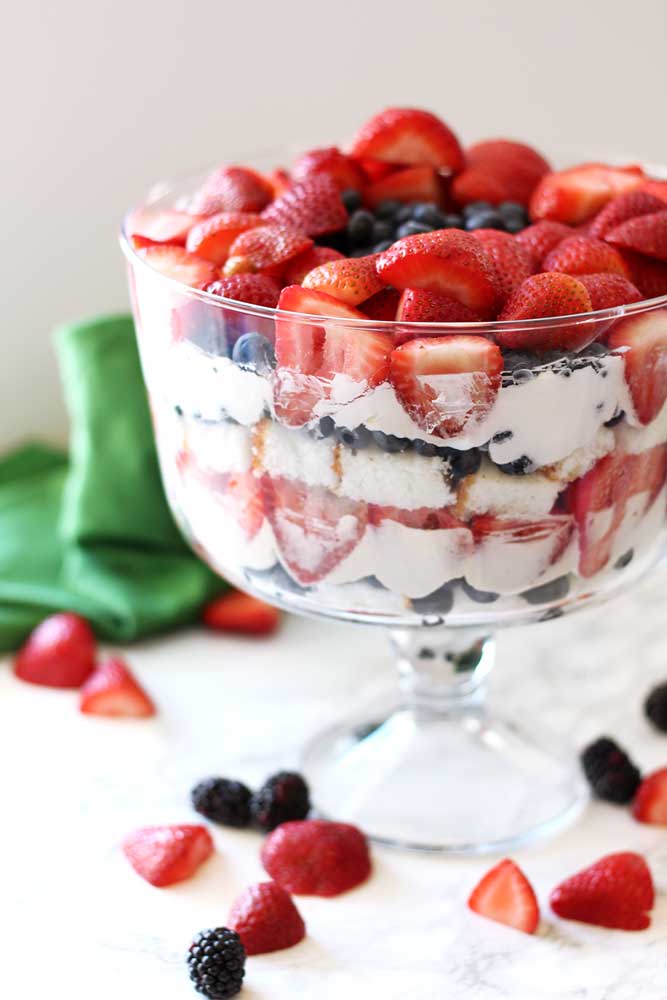 Summer berry trifle