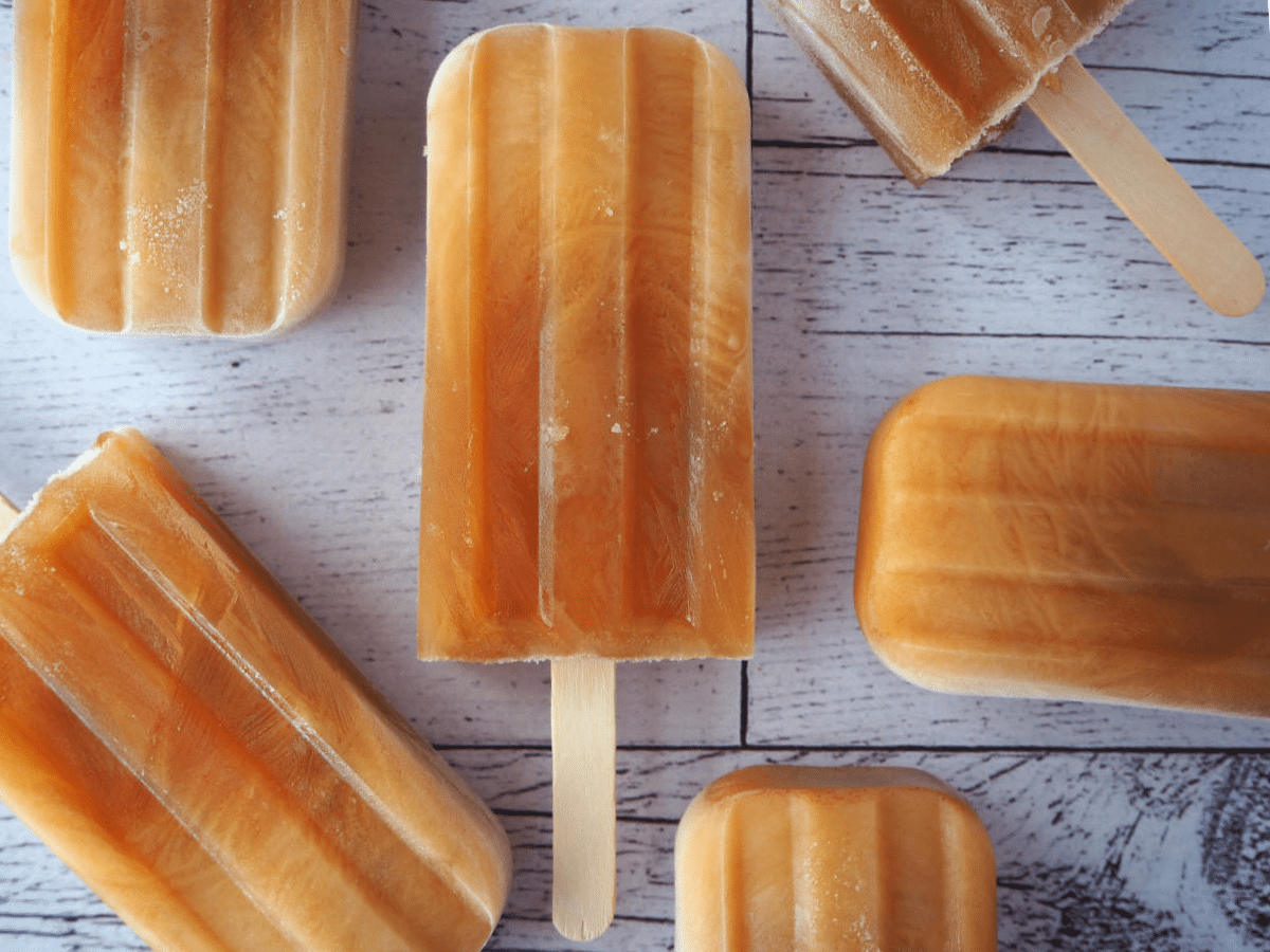 Cola popsicles 22 Top down view of group of cola popsicles.
