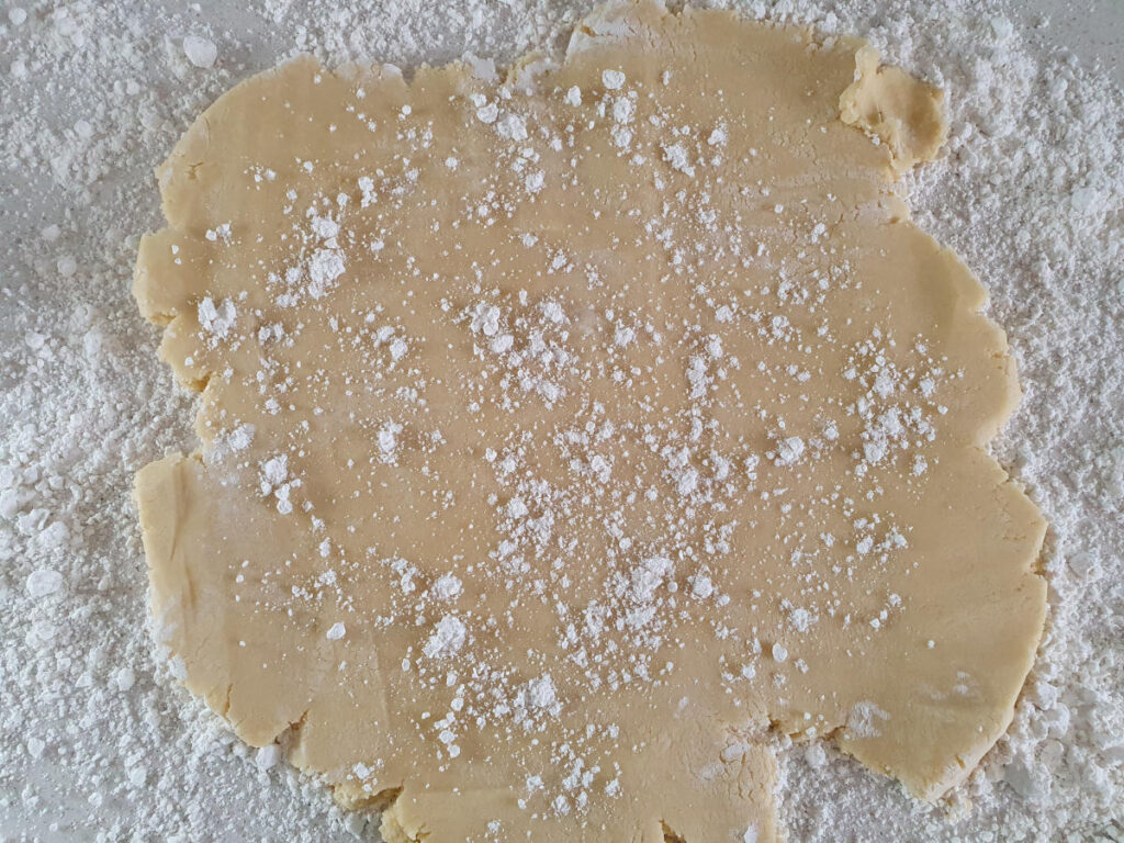 Gluten free shortbread 12 rolling out dough