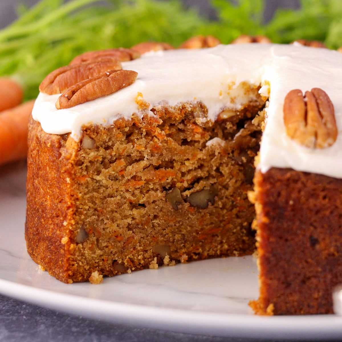 Eggless Carrot Cake