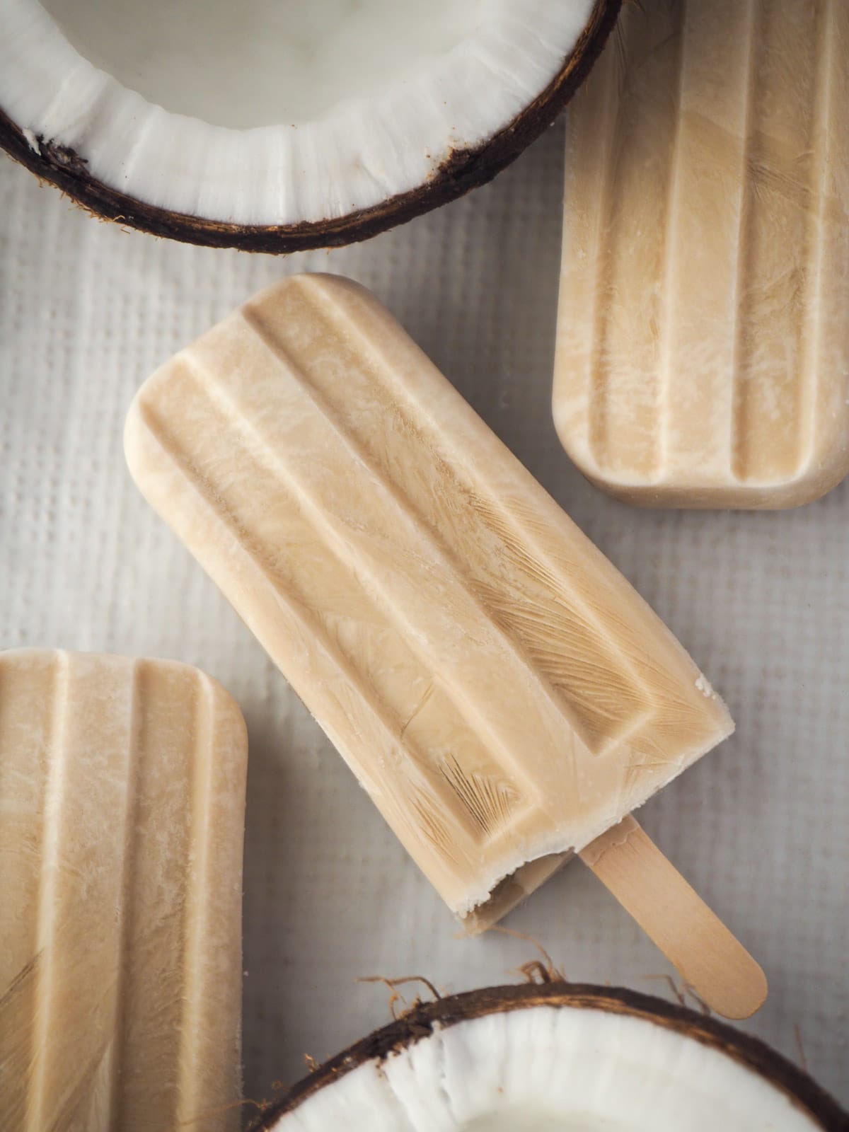 Coconut popsicles 12 Coconut popsicles with fresh coconut.