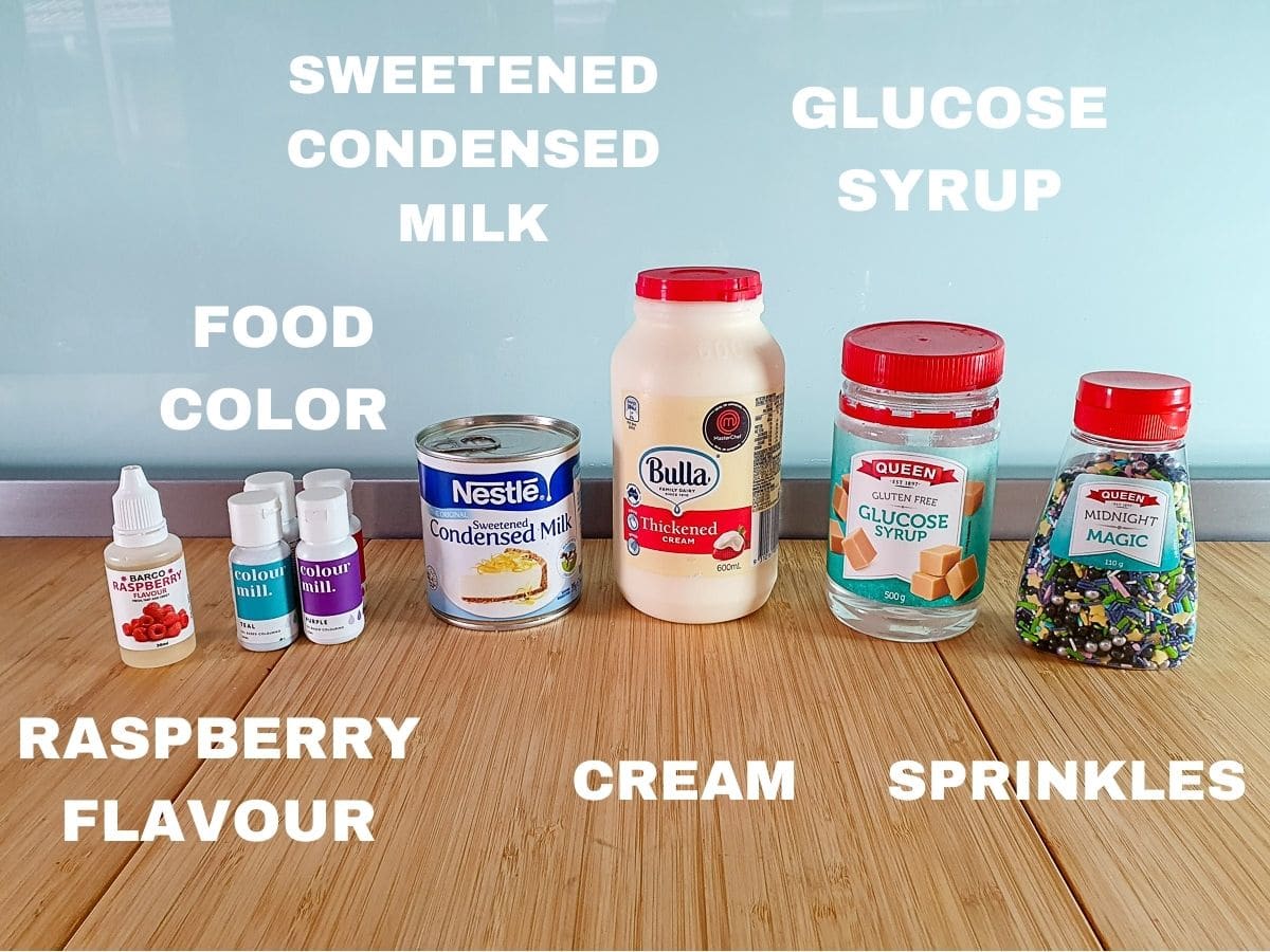 Galaxy Ice Cream 4 Ingredients as per main body of text.