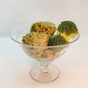 Broccoli ice cream aka dip 9 Broccoli ice cream with fresh broccoli.