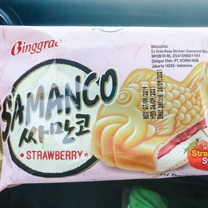 Packet of samanco fish ice cream