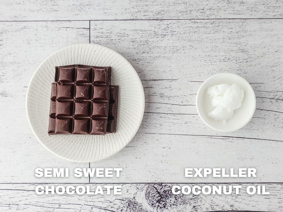 Chocolate Chip Cheesecake 3 Ingredients: semi sweet chocolate, expeller coconut oil.
