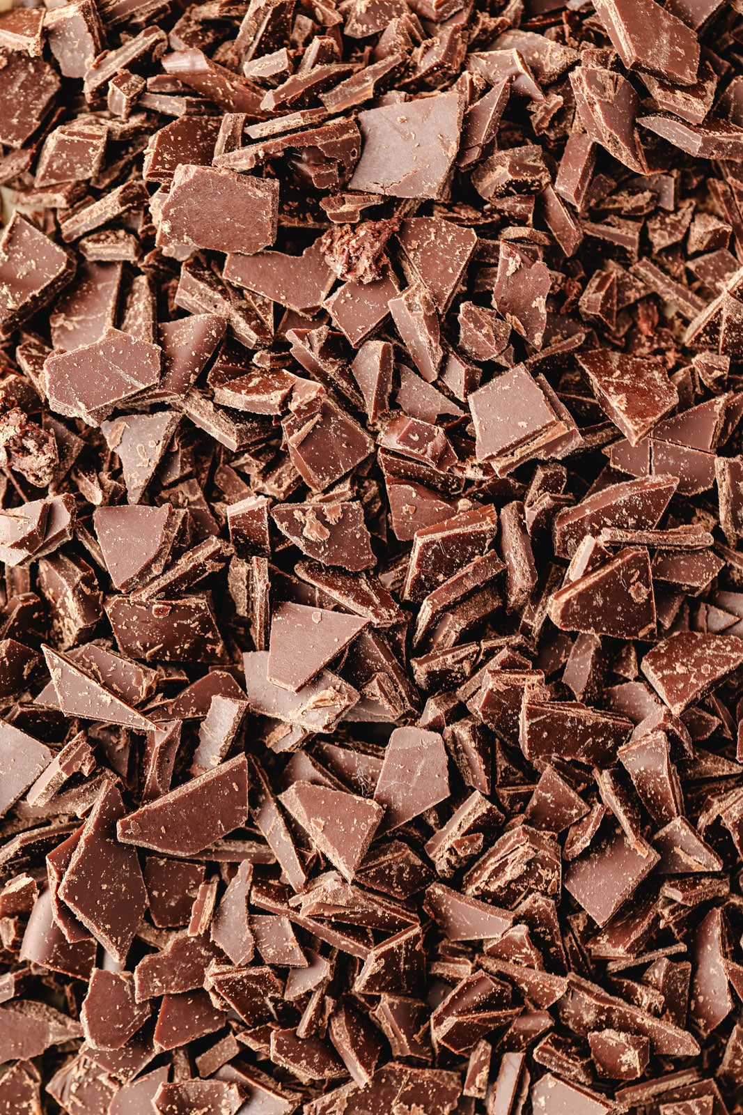 Chocolate Chips For Ice Cream 7 Top down shot of melty chocolate chips for ice cream.